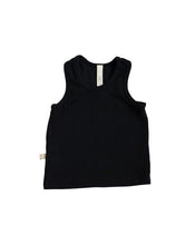 Load image into Gallery viewer, rib knit tank top - black 1x1