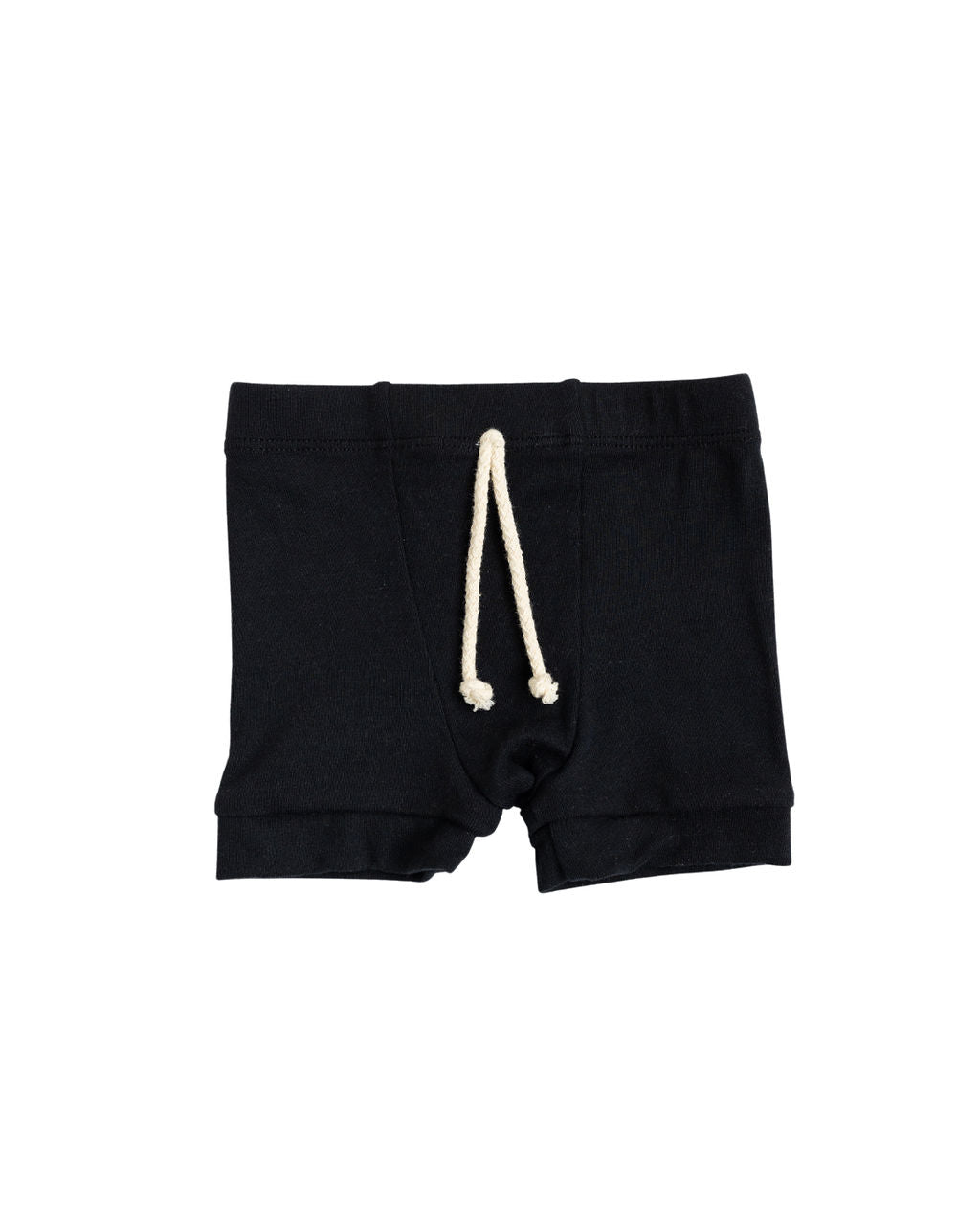 rib knit shorts - black 1x1