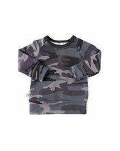 Load image into Gallery viewer, pullover crew - black camo