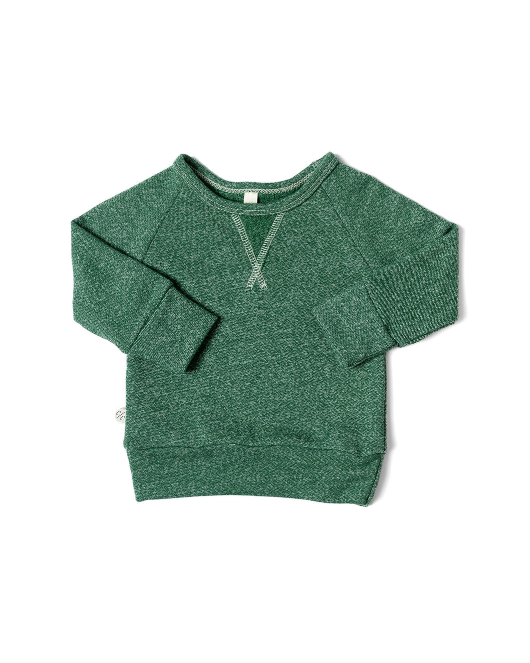 pullover crew - green heather