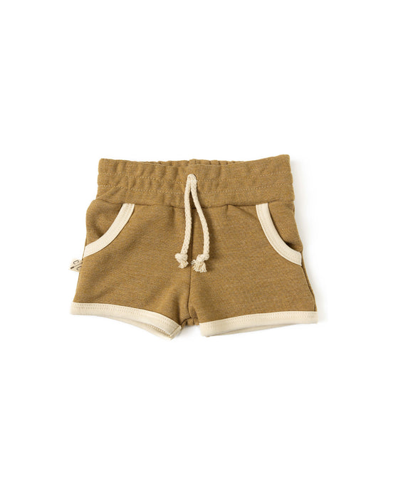 french terry retro short CO - ochre