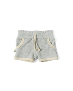 french terry retro short - pearl