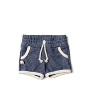 Load image into Gallery viewer, french terry retro short - blue heather