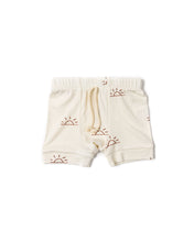 Load image into Gallery viewer, rib knit shorts - sunset on natural