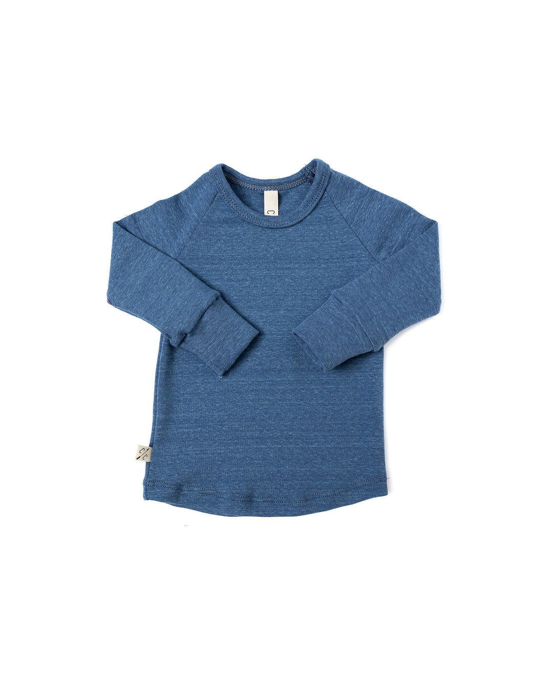 rib knit long sleeve tee - french blue
