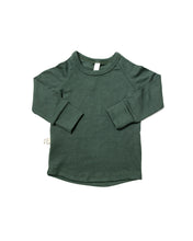 Load image into Gallery viewer, rib knit long sleeve tee - wreath green
