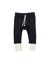 Load image into Gallery viewer, rib knit pant - black 1x1 with contrast