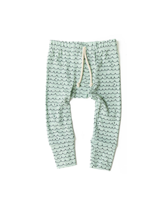 rib knit pant - waves on caribbean