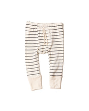 Load image into Gallery viewer, rib knit pant - wide charcoal stripe and natural contrast