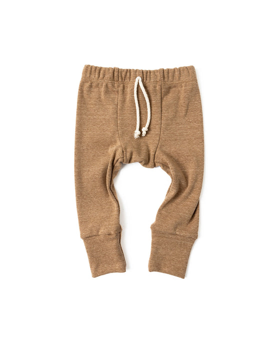 rib knit pant - kraft