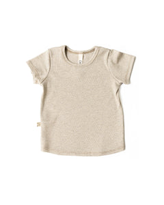 rib knit tee - oatmeal