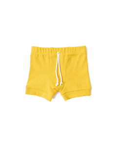 rib knit shorts - sunflower