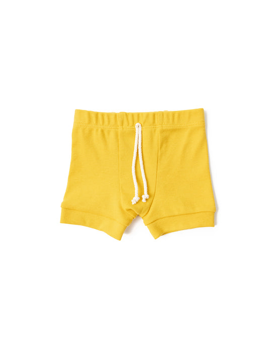 rib knit shorts CO - sunflower