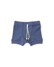 Load image into Gallery viewer, rib knit shorts - ink blue