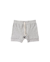 Load image into Gallery viewer, rib knit shorts - gray heather