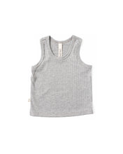 Load image into Gallery viewer, rib knit tank top - gray heather