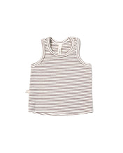 Load image into Gallery viewer, rib knit tank top - taupe stripe