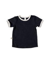 Load image into Gallery viewer, rib knit tee - black 1x1 with contrast