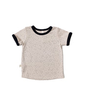 Load image into Gallery viewer, rib knit tee - constellations on dove with contrast