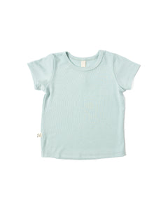 rib knit tee - harbor