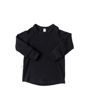 Load image into Gallery viewer, rib knit long sleeve tee - black