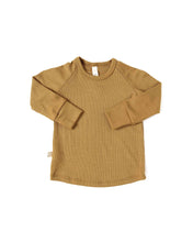 Load image into Gallery viewer, rib knit long sleeve tee - ochre