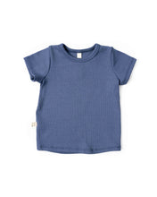 Load image into Gallery viewer, rib knit tee - ink blue