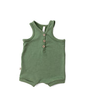 Load image into Gallery viewer, short tank romper - camp green