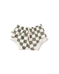shorties - vetiver checkerboard