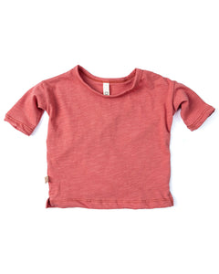 slouch tee - mineral red