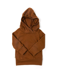slub trademark hoodie - cognac