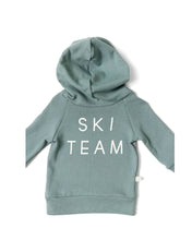 Load image into Gallery viewer, trademark raglan hoodie - ski team on rainwater