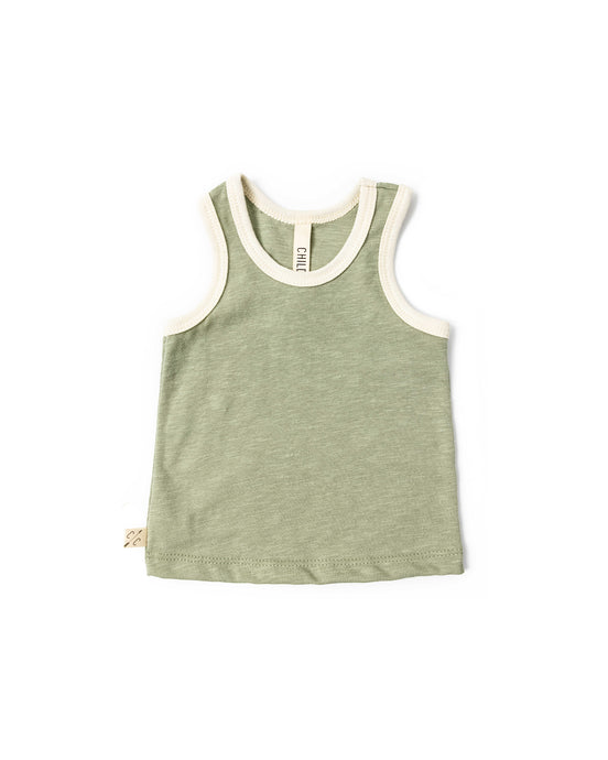 ringer tank top - basil