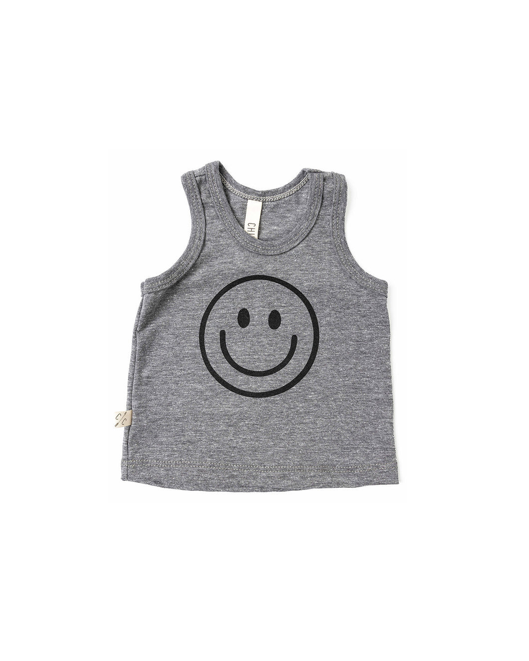 tank top - smile on athletic gray