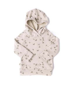 trademark raglan hoodie - birds on mushroom