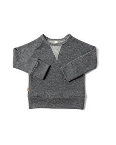 pullover crew - heather gray