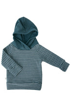 Load image into Gallery viewer, colorblock trademark raglan hoodie - storm stripe
