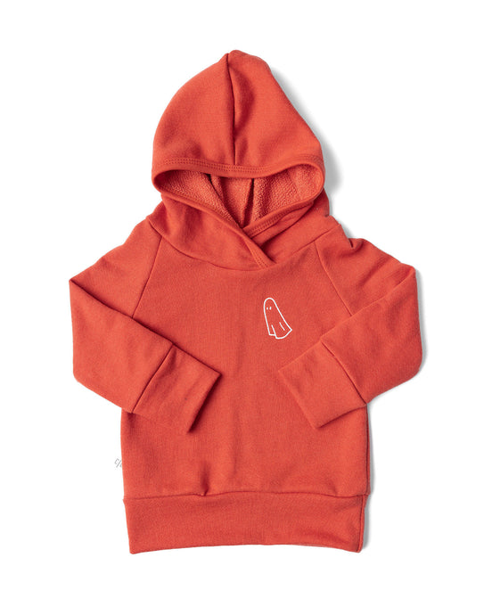 trademark raglan hoodie - ghost on lava