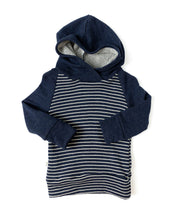 Load image into Gallery viewer, colorblock trademark raglan hoodie - nautical and nautical stripe