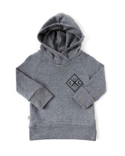 Load image into Gallery viewer, trademark raglan hoodie - ski team on athletic gray