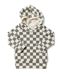 trademark raglan hoodie - vetiver checkerboard