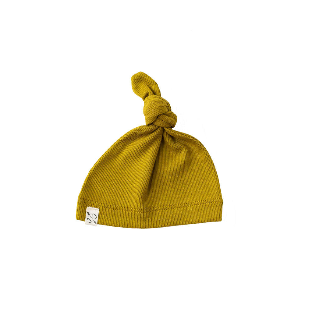 knot hat - chartreuse