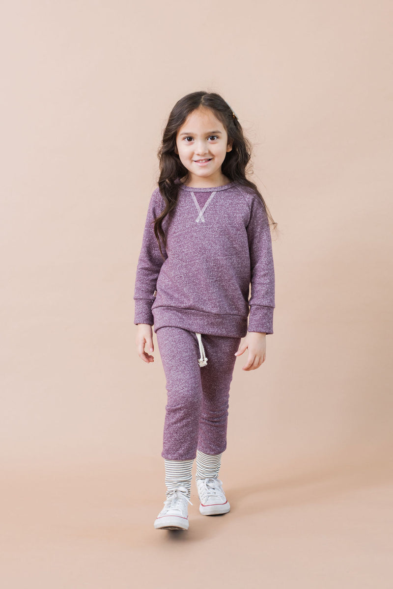 pullover crew - purple heather – Childhoods Clothing