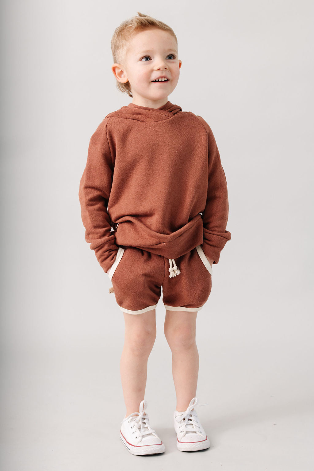french terry retro short CO - acorn