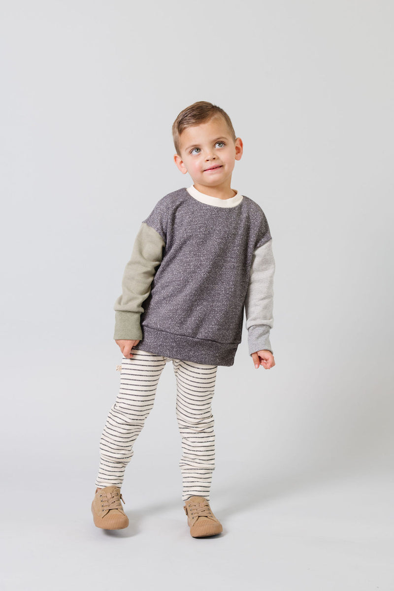 gusset pants - natural stripe – Childhoods Clothing