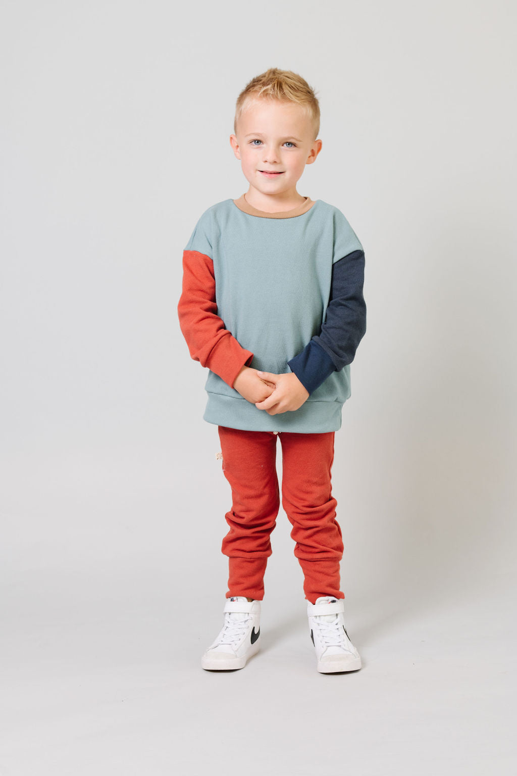 gusset pants - barn red