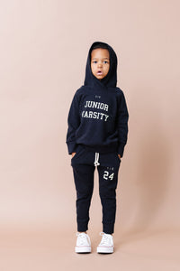 slub trademark hoodie - jv on black