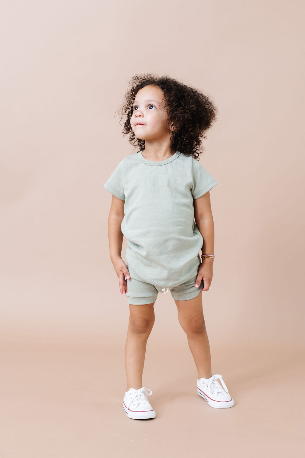rib knit tee - willow