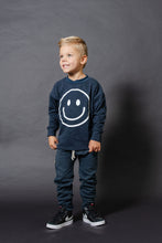 Load image into Gallery viewer, boxy long sleeve tee - smile on collegiate blue