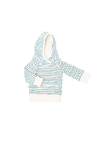 trademark raglan hoodie - deep teal painted stripe